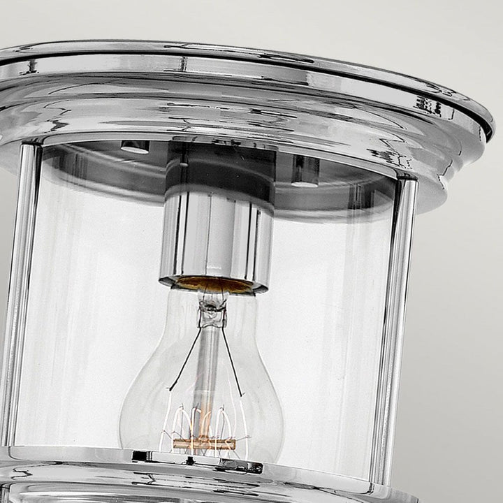 Hinkley QN-HADRIAN-MINI-F-CM-CLEAR Hadrian 1 Light Flush - Clear Glass - Chrome