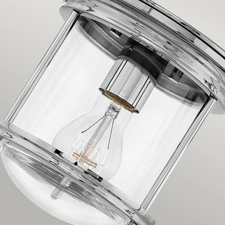 Hinkley QN-HADRIAN-MINI-F-CM-CLEAR Hadrian 1 Light Flush - Clear Glass - Chrome