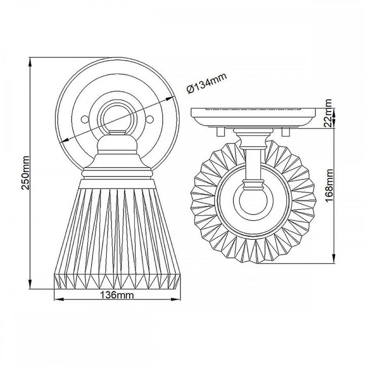 Quintiesse QN-KEYNES1-BATH Keynes 1 Light Wall Light Polished Chrome