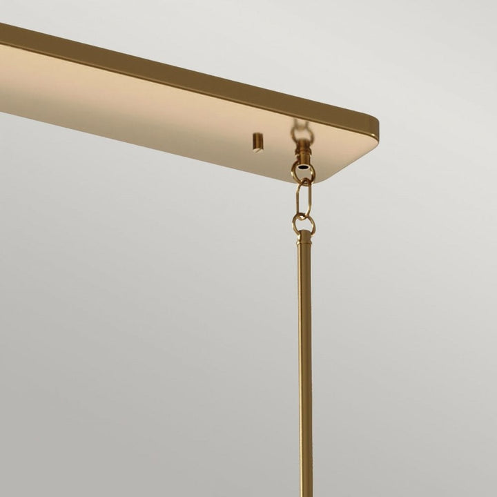 Kichler QN-KIMROSE10-BNB Kimrose 10 Light Linear Chandelier - Brass Brushed Natural Brass
