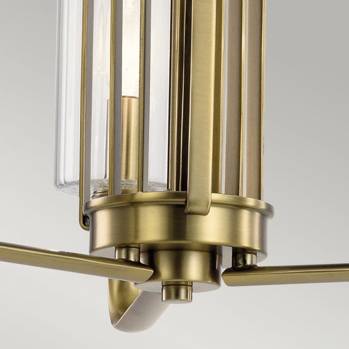 Kichler QN-KIMROSE3-BNB Kimrose 3 Light Chandelier - Brass Brushed Natural Brass