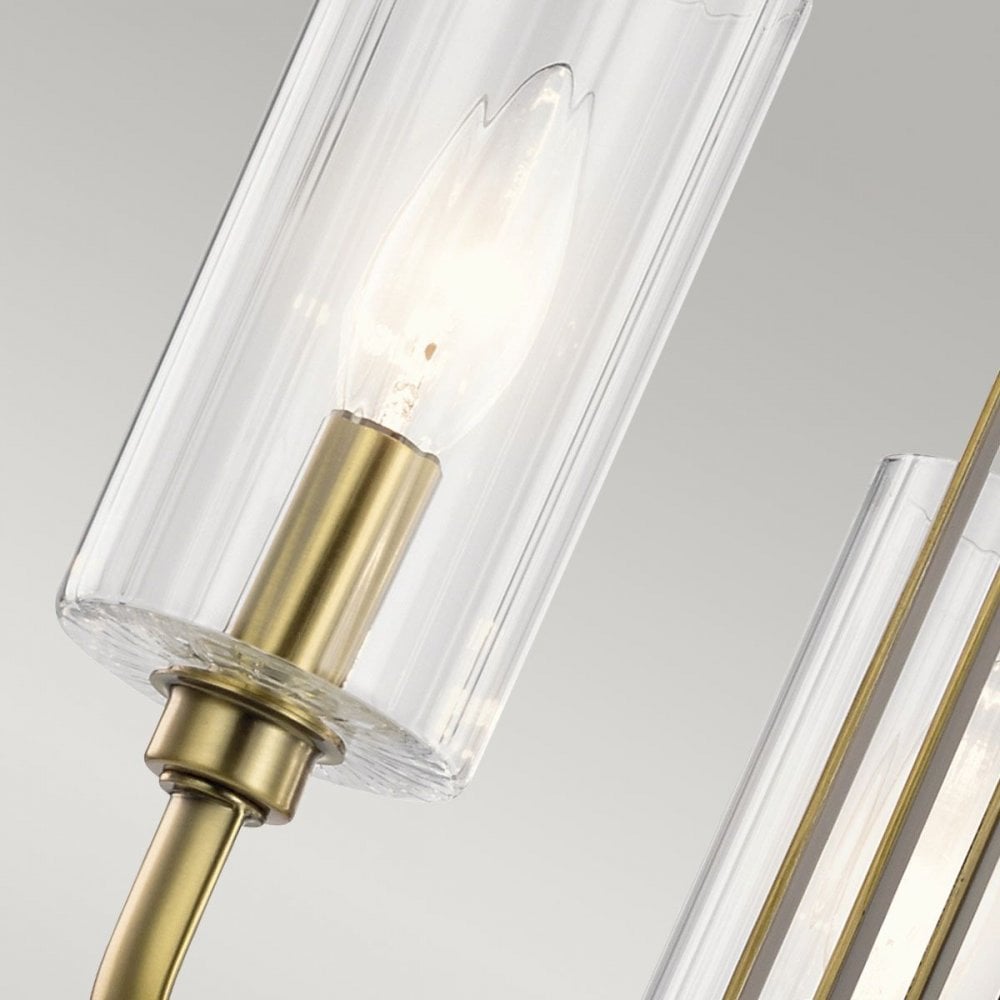 Kichler QN-KIMROSE3-BNB Kimrose 3 Light Chandelier - Brass Brushed Natural Brass