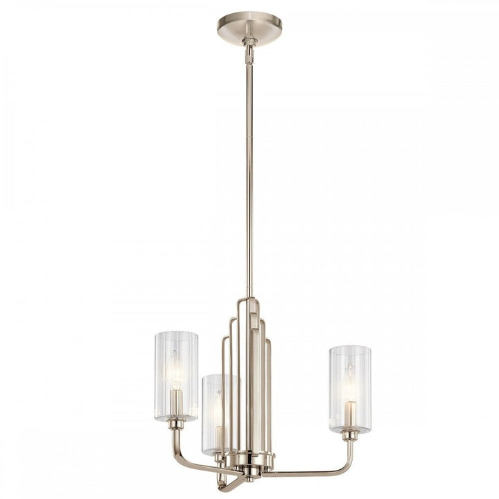 Kichler QN-KIMROSE3-PN Kimrose 3 Light Chandelier - Polished Nickel