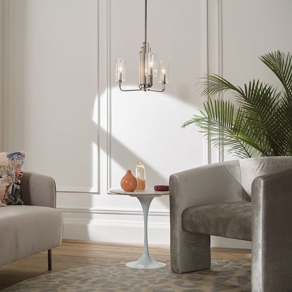 Kichler QN-KIMROSE3-PN Kimrose 3 Light Chandelier - Polished Nickel