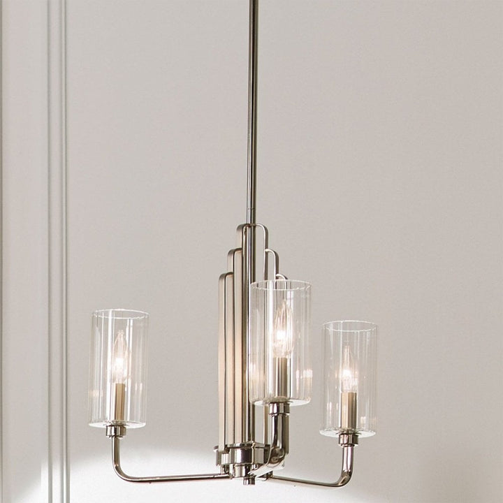 Kichler QN-KIMROSE3-PN Kimrose 3 Light Chandelier - Polished Nickel