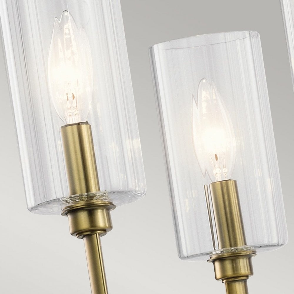 Kichler QN-KIMROSE6-BNB Kimrose 6 Light Chandelier - Brass Brushed Natural Brass