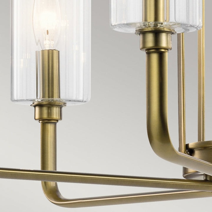 Kichler QN-KIMROSE6-BNB Kimrose 6 Light Chandelier - Brass Brushed Natural Brass