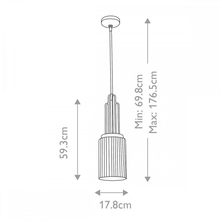 Kichler QN-KIMROSE-MP-BNB Kimrose 1 Light Mini Pendant - Brass Brushed Natural Brass