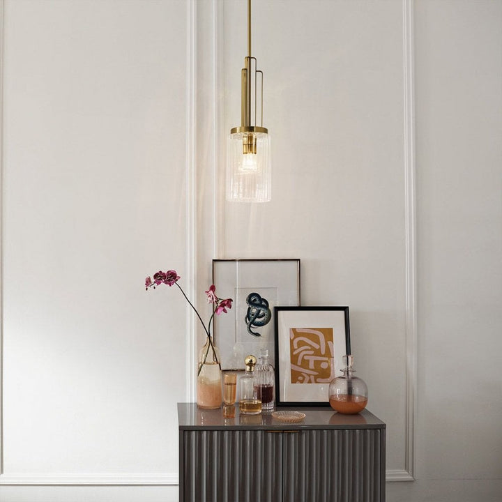 Kichler QN-KIMROSE-MP-BNB Kimrose 1 Light Mini Pendant - Brass Brushed Natural Brass