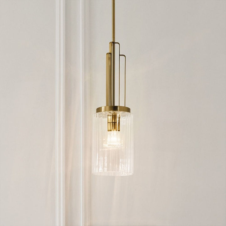 Kichler QN-KIMROSE-MP-BNB Kimrose 1 Light Mini Pendant - Brass Brushed Natural Brass