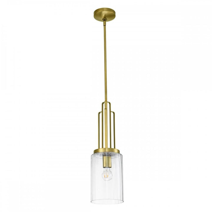Kichler QN-KIMROSE-MP-BNB Kimrose 1 Light Mini Pendant - Brass Brushed Natural Brass