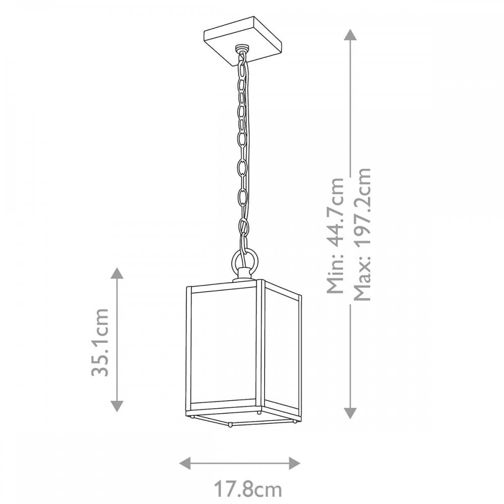 Kichler QN-LAHDEN8-M-WZC Lahden 1 Light Chain Lantern Weathered Zinc