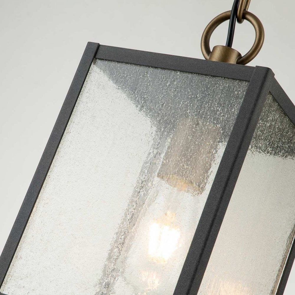 Kichler QN-LAHDEN8-M-WZC Lahden 1 Light Chain Lantern Weathered Zinc