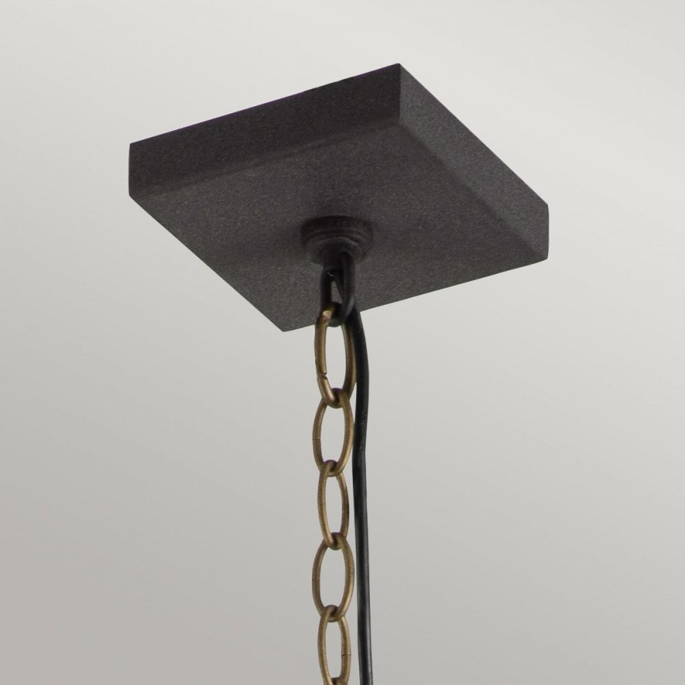 Kichler QN-LAHDEN8-M-WZC Lahden 1 Light Chain Lantern Weathered Zinc