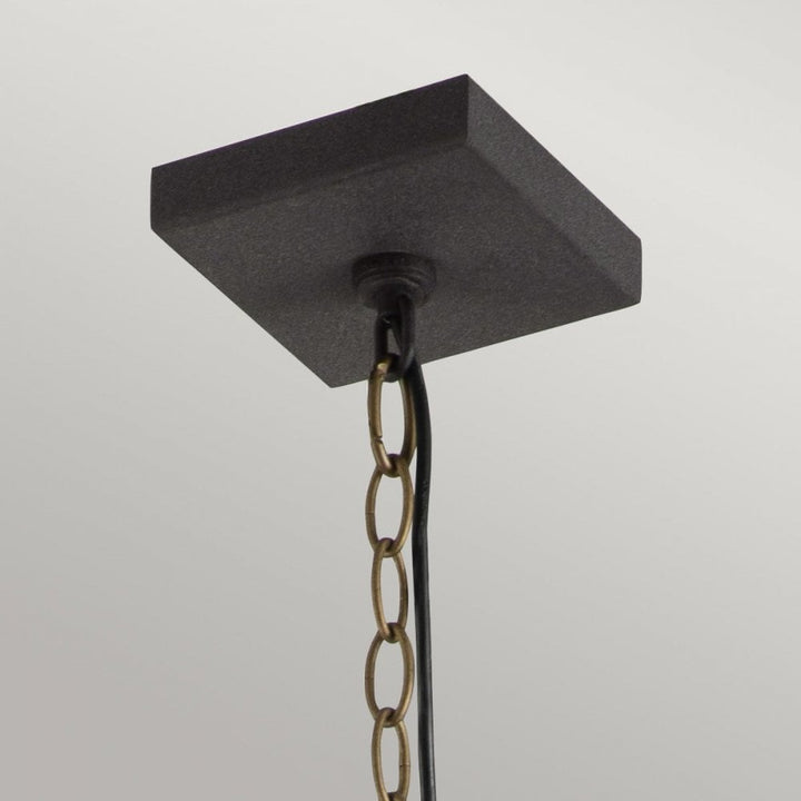 Kichler QN-LAHDEN8-M-WZC Lahden 1 Light Chain Lantern Weathered Zinc