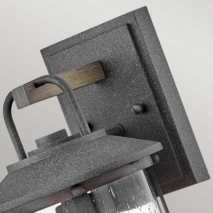 Hinkley QN-LAKEHOUSE2-S-DZ Lakehouse 1 Light Small Wall Lantern Aged Zinc with Driftwood Grey