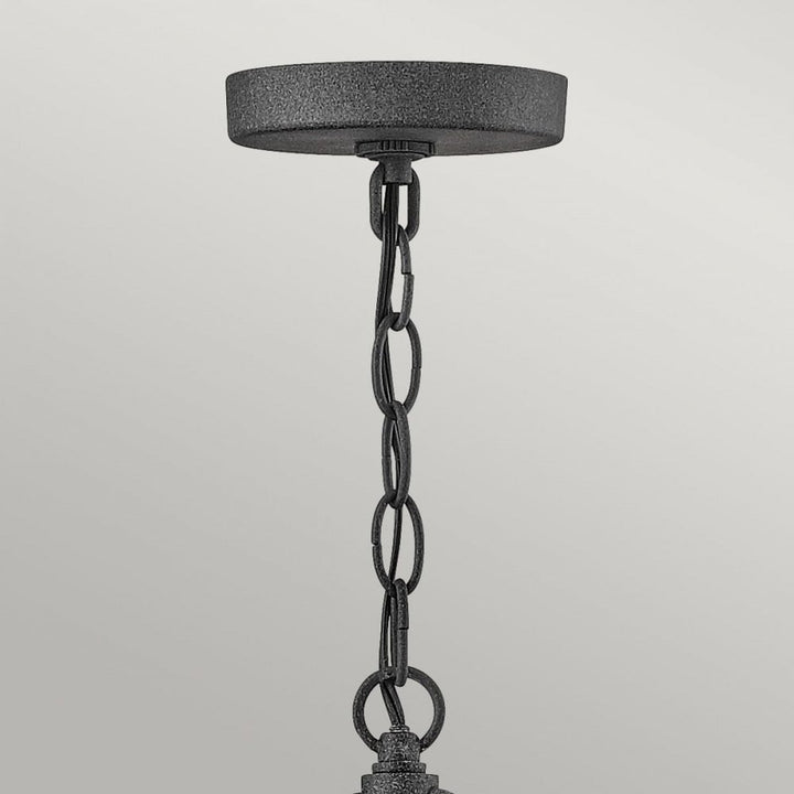 Hinkley QN-LAKEHOUSE8-S-DZ Lakehouse 1 Light Small Chain Lantern Aged Zinc with Driftwood Grey