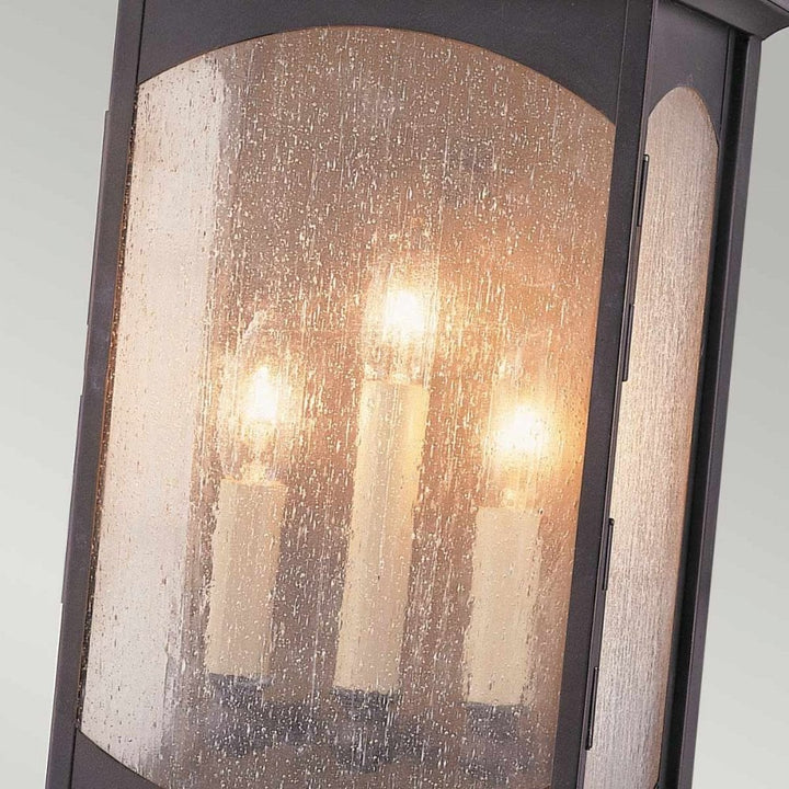 Feiss QN-MARKET-SQUARE-L Market Square 3 Light Wall Light Oil Rubbed Bronze