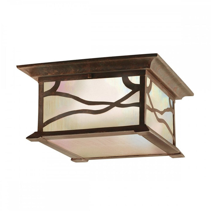 Kichler QN-MORRIS-F Morris 2 Light Flush Distressed Copper