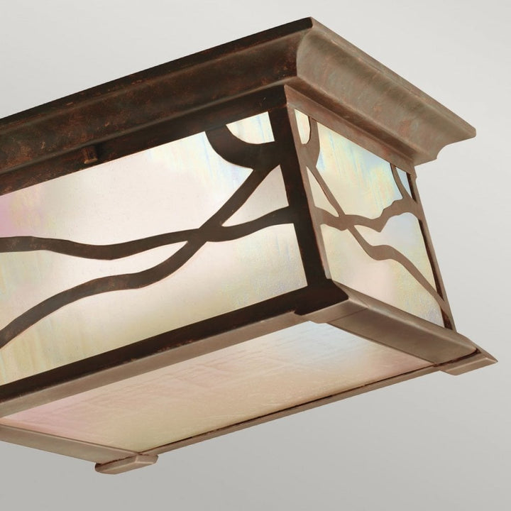 Kichler QN-MORRIS-F Morris 2 Light Flush Distressed Copper