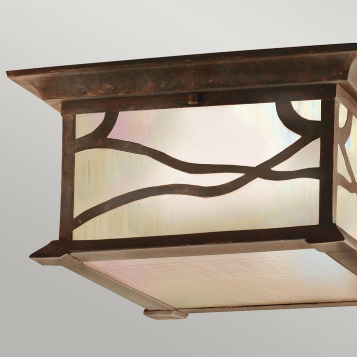 Kichler QN-MORRIS-F Morris 2 Light Flush Distressed Copper