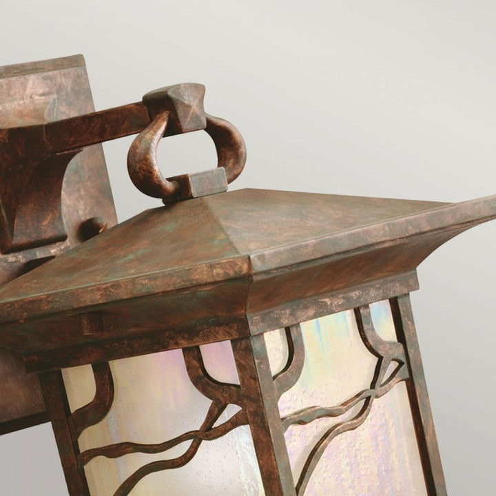 Kichler QN-MORRIS-S Morris 1 Light Small Wall Lantern Distressed Copper