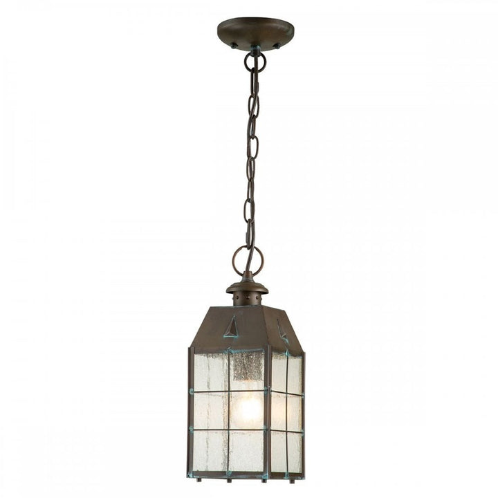 Hinkley QN-NANTUCKET8-M-AS Nantucket 1 Light Medium Chain Lantern Aged Brass