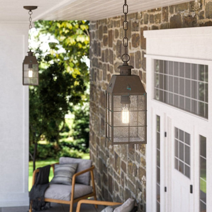 Hinkley QN-NANTUCKET8-M-AS Nantucket 1 Light Medium Chain Lantern Aged Brass