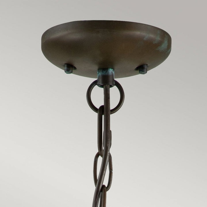 Hinkley QN-NANTUCKET8-M-AS Nantucket 1 Light Medium Chain Lantern Aged Brass
