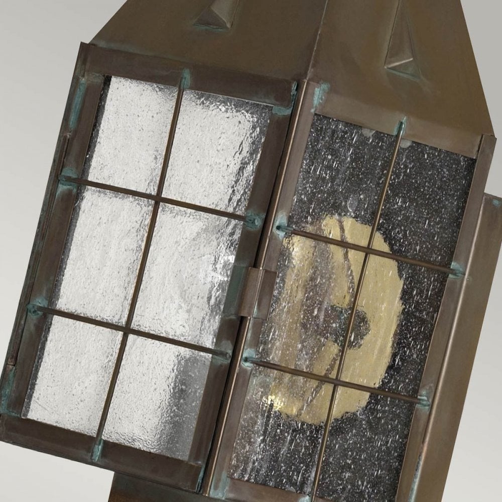 Hinkley QN-NANTUCKET-M-AS Nantucket 1 Light Medium Wall Lantern Aged Brass