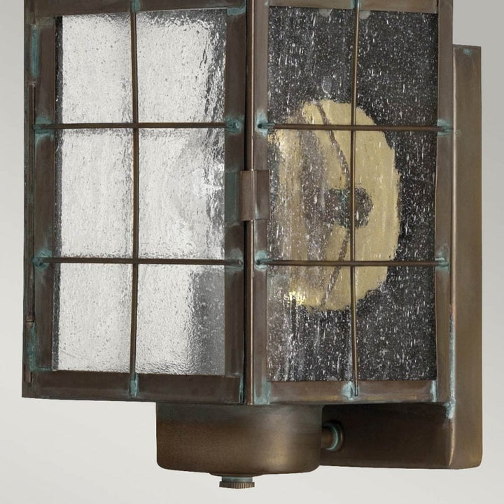 Hinkley QN-NANTUCKET-M-AS Nantucket 1 Light Medium Wall Lantern Aged Brass