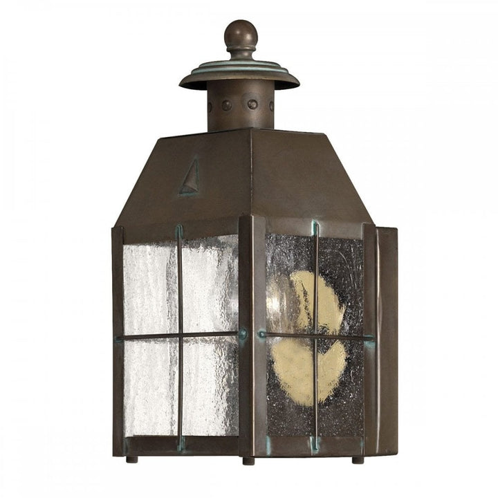 Hinkley QN-NANTUCKET-XS-AS Nantucket 1 Light Extra Small Wall Lantern Aged Brass