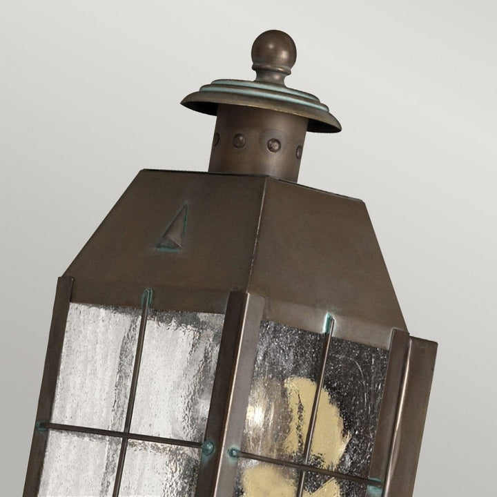 Hinkley QN-NANTUCKET-XS-AS Nantucket 1 Light Extra Small Wall Lantern Aged Brass