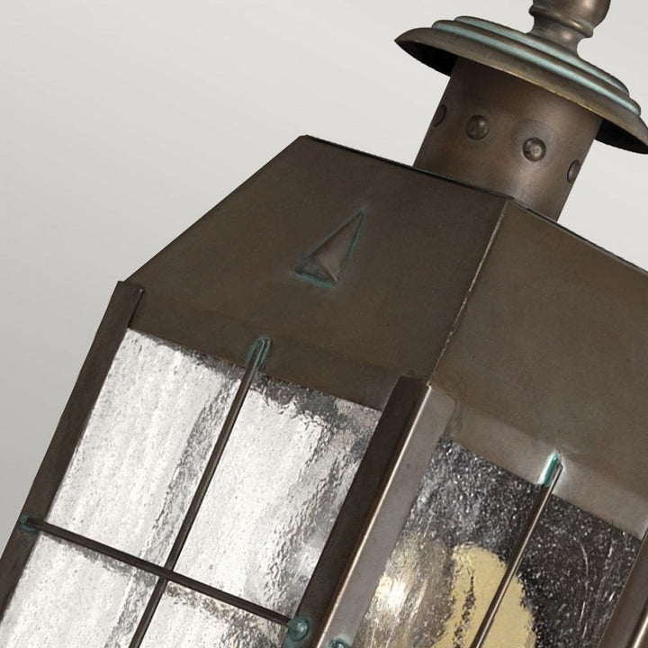Hinkley QN-NANTUCKET-XS-AS Nantucket 1 Light Extra Small Wall Lantern Aged Brass