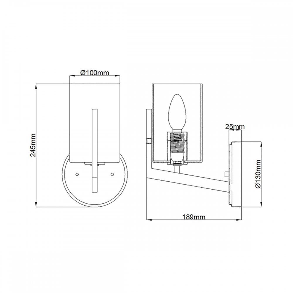 Kichler QN-NYE1-BNB Nye 1 Light Wall Light - Brass Brushed Natural Brass
