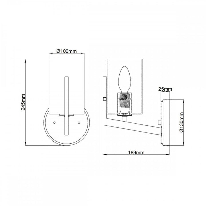 Kichler QN-NYE1-BNB Nye 1 Light Wall Light - Brass Brushed Natural Brass