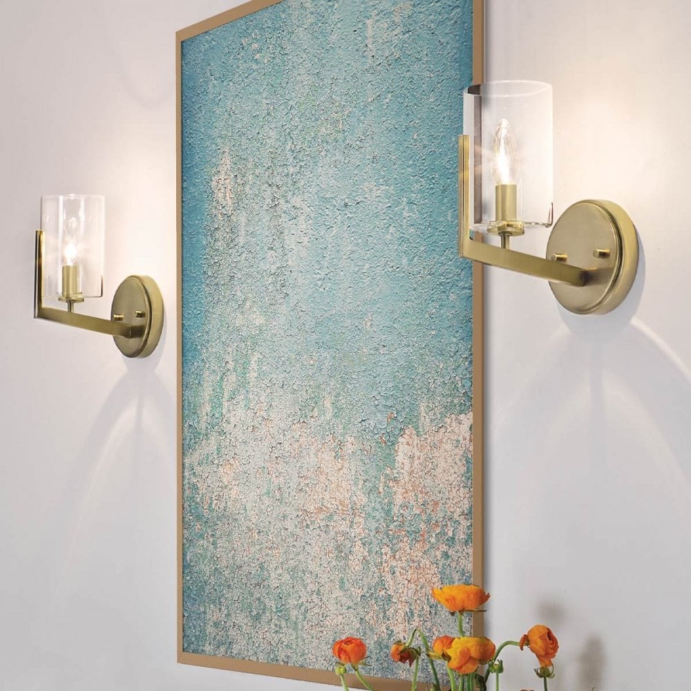 Kichler QN-NYE1-BNB Nye 1 Light Wall Light - Brass Brushed Natural Brass