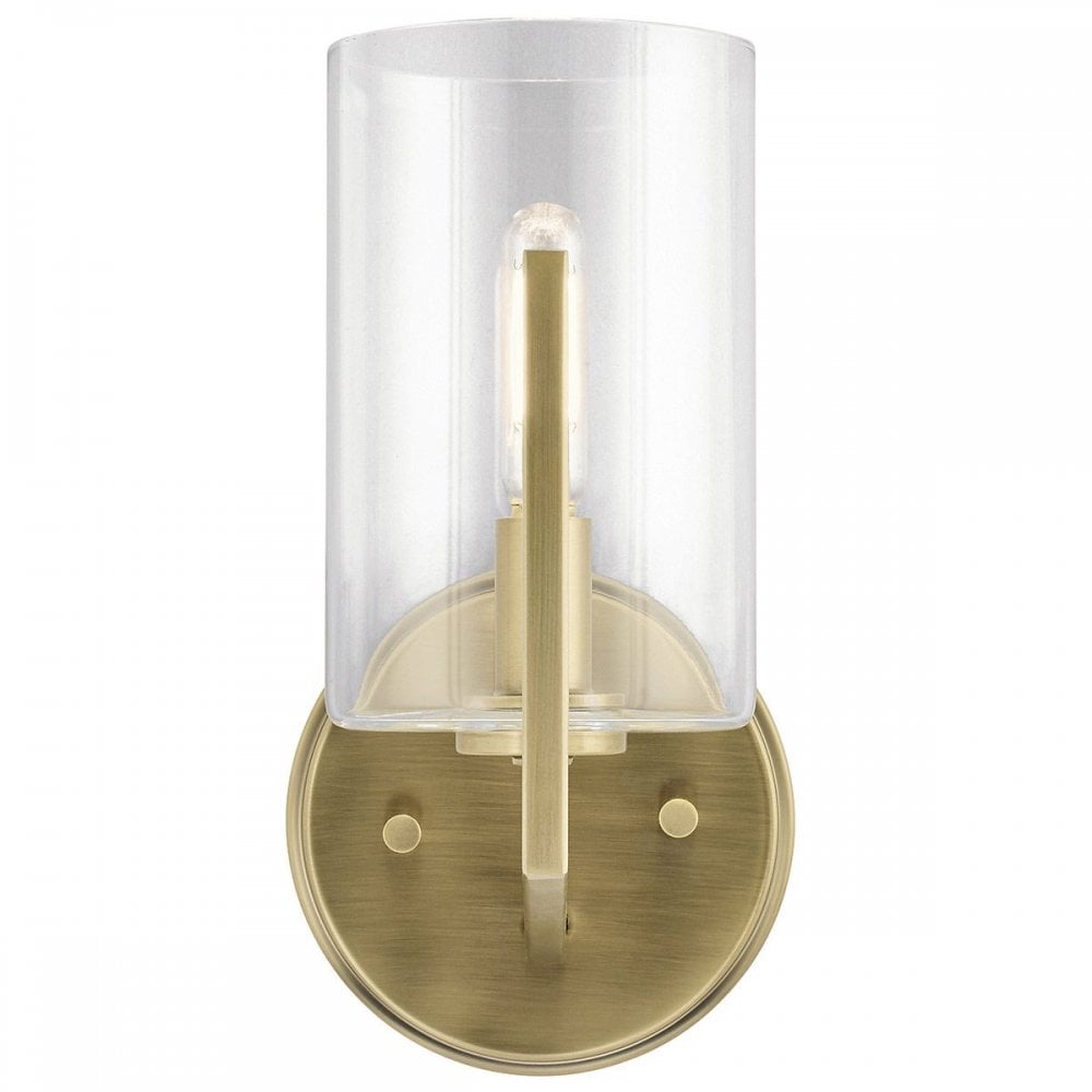 Kichler QN-NYE1-BNB Nye 1 Light Wall Light - Brass Brushed Natural Brass