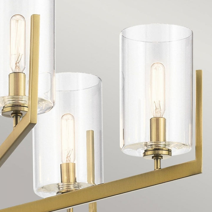 Kichler QN-NYE6-BNB Nye 6 Light Chandelier - Brass Brushed Natural Brass