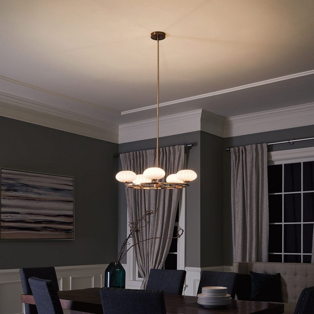 Kichler QN-PIM5-FXG Pim 5 Light Chandelier - Gold