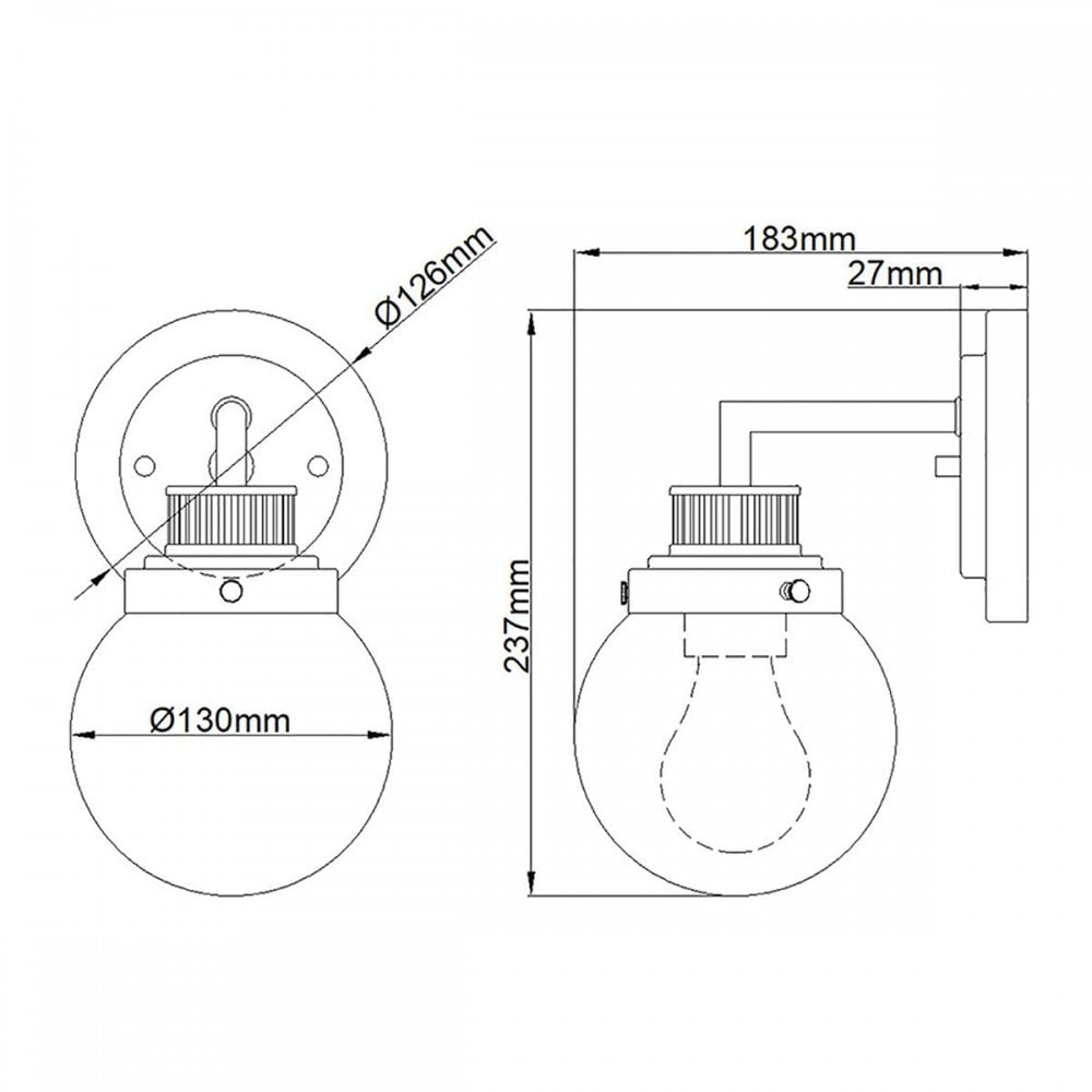Hinkley QN-POPPY1-HB-BATH Poppy 1 Light Wall Light - Brass