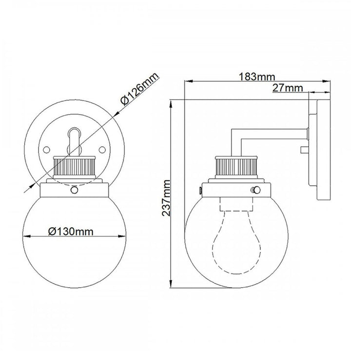 Hinkley QN-POPPY1-HB-BATH Poppy 1 Light Wall Light - Brass