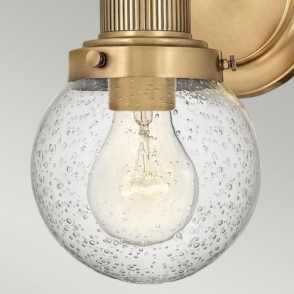 Hinkley QN-POPPY1-HB-BATH Poppy 1 Light Wall Light - Brass