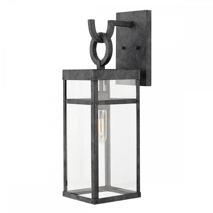 Hinkley QN-PORTER-L-DZ Porter 1 Light Large Wall Lantern Aged Zinc