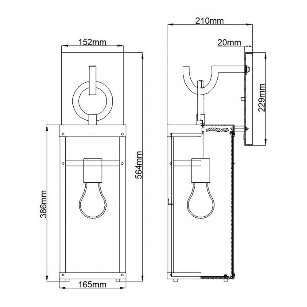 Hinkley QN-PORTER-L-DZ Porter 1 Light Large Wall Lantern Aged Zinc
