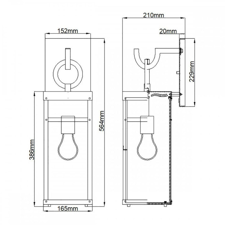 Hinkley QN-PORTER-L-DZ Porter 1 Light Large Wall Lantern Aged Zinc