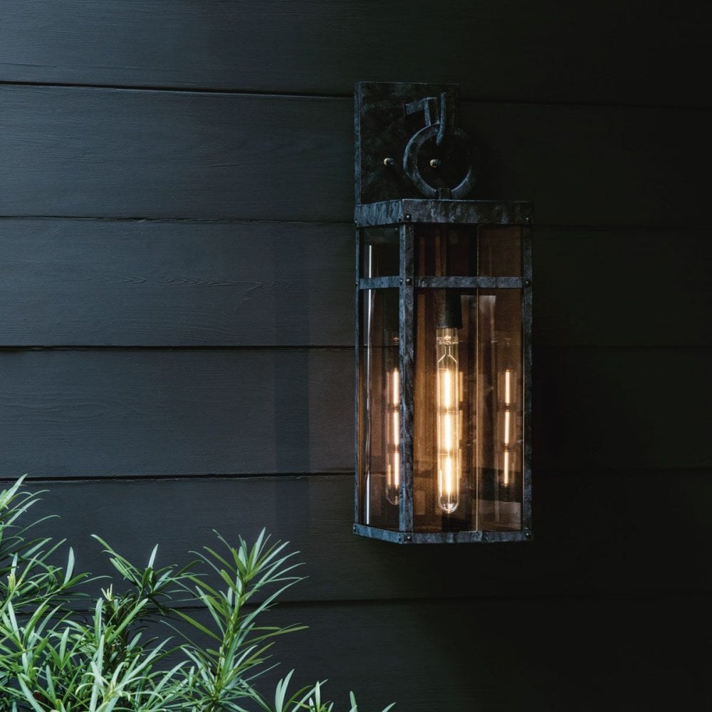 Hinkley QN-PORTER-L-DZ Porter 1 Light Large Wall Lantern Aged Zinc