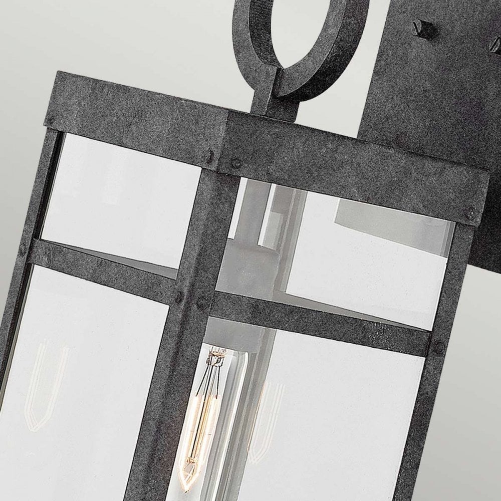 Hinkley QN-PORTER-L-DZ Porter 1 Light Large Wall Lantern Aged Zinc
