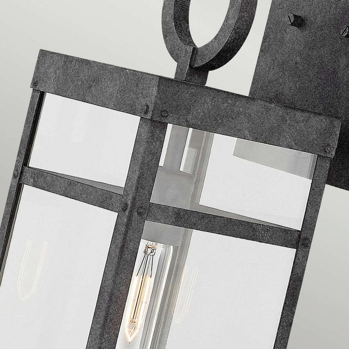 Hinkley QN-PORTER-L-DZ Porter 1 Light Large Wall Lantern Aged Zinc