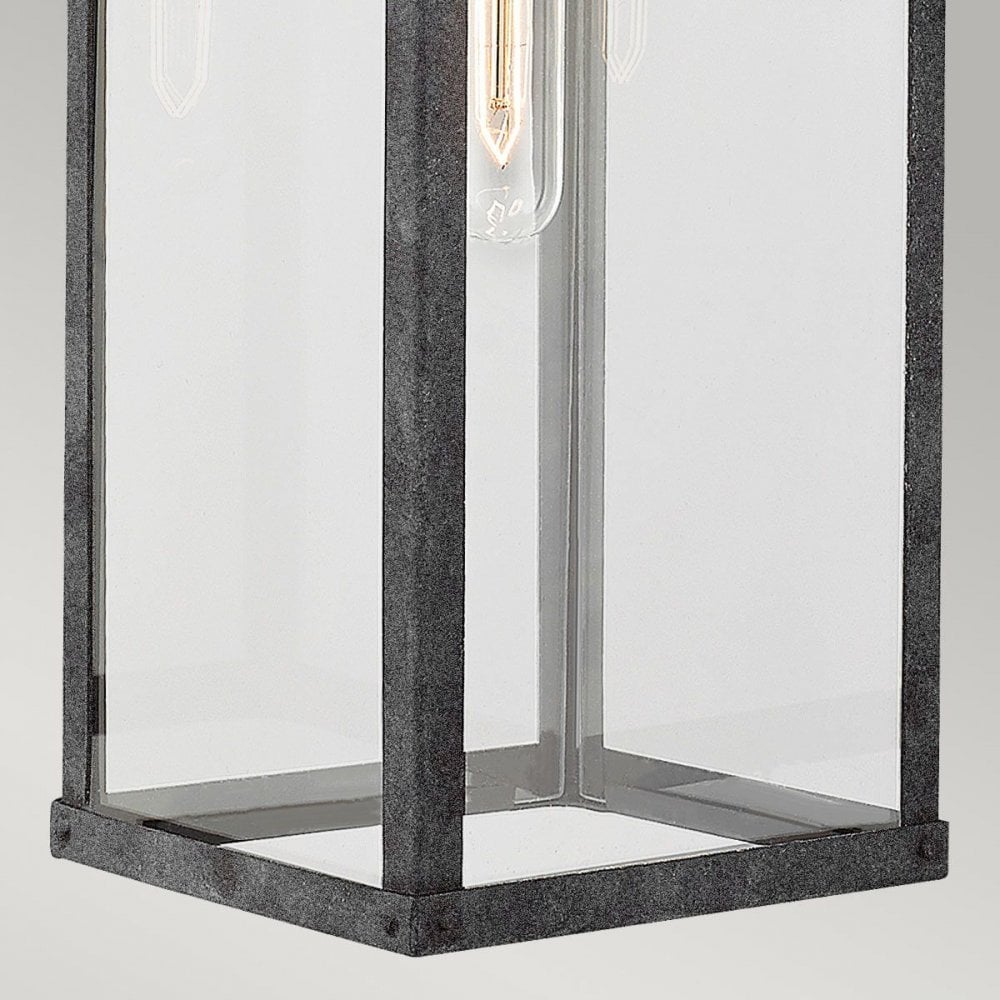 Hinkley QN-PORTER-L-DZ Porter 1 Light Large Wall Lantern Aged Zinc